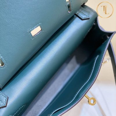 Túi Hermes Kelly Mini Jypsiere Rep 1:1 đeo chéo màu xanh HMM523 9 tui hermes rep 1 1 kelly mau xanh (1)