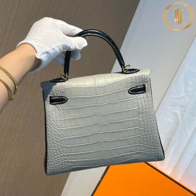 Túi xách Hermes Kelly Super Fake 1:1 ghi Hàng Hiệu HMM517 15 tui hermes super fake mau ghi xam kelly (6)