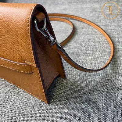 Túi Hermes Kelly đeo chéo Super Fake 1:1 nâu da bò HMM516 14 tui hermes super fake mau nau kelly (3)