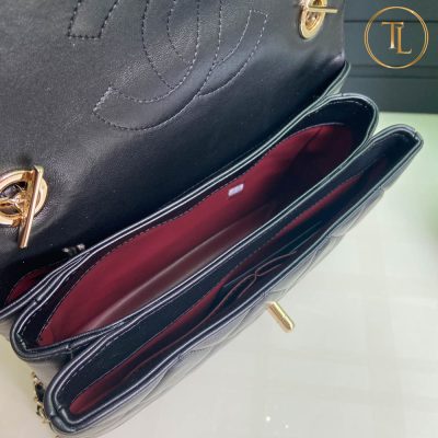 tui xach deo cheo chanel rep 1 1 nu mau den khoa vang (4)