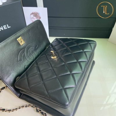 tui xach deo cheo chanel rep 1 1 nu mau den khoa vang (5)
