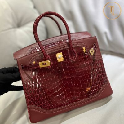 Túi xách Hermes Birkin Rep 1:1 Size 25 màu đỏ da khâu tay HHM50 13 tui xach hermes birkin mau nau do rep 1 1 (3)