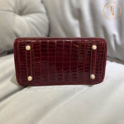Túi xách Hermes Birkin Rep 1:1 Size 25 màu đỏ da khâu tay HHM50 15 tui xach hermes birkin mau nau do rep 1 1 (5)