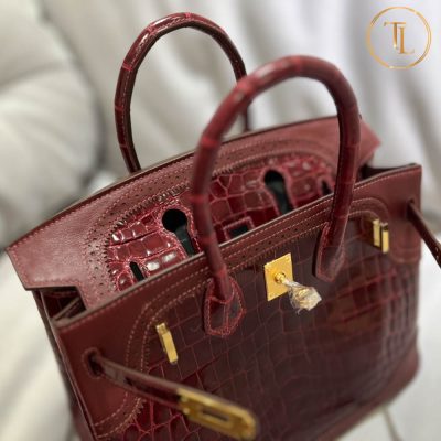 Túi xách Hermes Birkin Rep 1:1 Size 25 màu đỏ da khâu tay HHM50 16 tui xach hermes birkin mau nau do rep 1 1 (6)