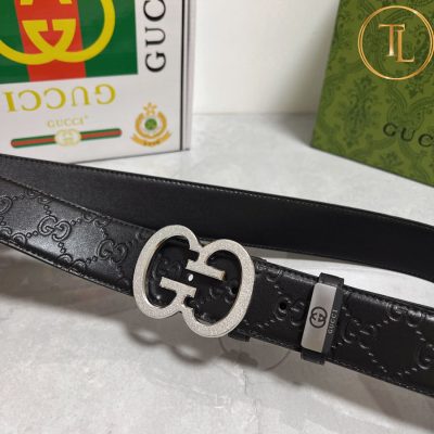 Thắt lưng Gucci dây da nam màu đen mặt khóa bạc hàng hiệu siêu cấp GC 235 11 hàng hiệu siêu cấp (9)