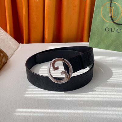 Thắt lưng Gucci nam mặt khóa chữ bạc hàng hiệu like auth GC 280 7 nit gucci (2)