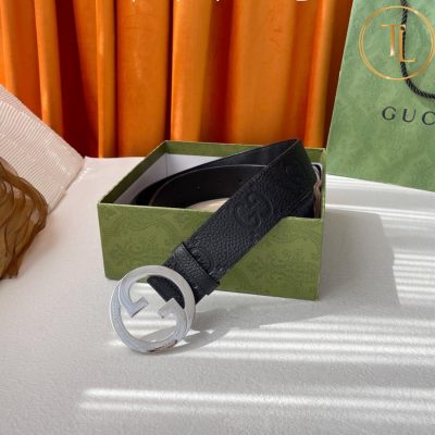 Thắt lưng Gucci nam mặt khóa chữ bạc hàng hiệu like auth GC 280 8 nit gucci (3)