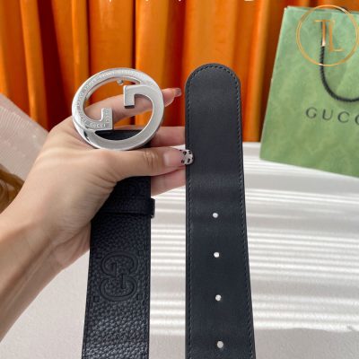 Thắt lưng Gucci nam mặt khóa chữ bạc hàng hiệu like auth GC 280 11 nit gucci (6)