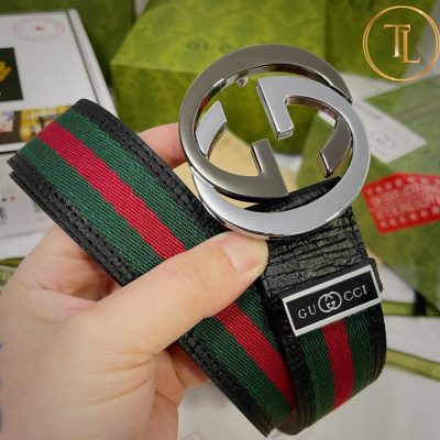 Thắt lưng Gucci nam phối nhiều màu hàng hiệu siêu cấp mặt khóa cải màu đen và bạc GC 239 8 that lung gucci (3)