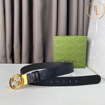 Thắt lưng Gucci nam 2 mặt màu đen cà phê hàng hiệu siêu cấp mặt khóa vàng GC 192 8 that lung gucci (3)
