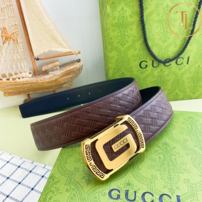 Thắt lưng Gucci nam dây da màu nâu hàng hiệu siêu cấp mặt khóa chữ nhật màu vàng GC 227 8 that lung gucci (4)
