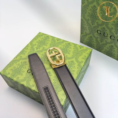 Thắt lưng Gucci da màu đen hàng hiệu siêu cấp like auth mặt khóa màu vàng GC 259 9 that lung gucci (4)