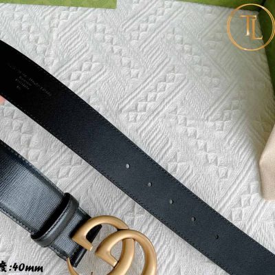 Thắt lưng Gucci nam màu đen hàng hiệu like auth mặt khóa chữ vàng GC 272 9 that lung gucci (4)
