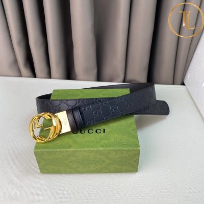 Thắt lưng Gucci nam 2 mặt màu đen cà phê hàng hiệu siêu cấp mặt khóa vàng GC 192 10 that lung gucci (5)