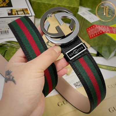 Thắt lưng Gucci nam phối nhiều màu hàng hiệu siêu cấp mặt khóa cải màu đen và bạc GC 239 11 that lung gucci (6)