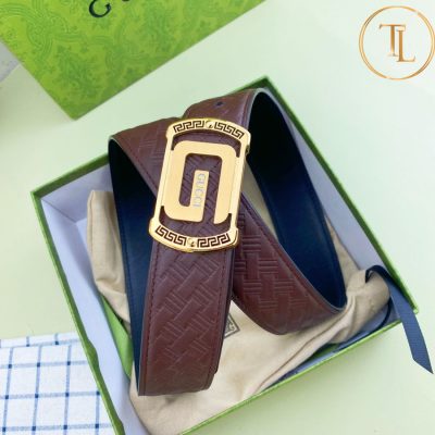 Thắt lưng Gucci nam dây da màu nâu hàng hiệu siêu cấp mặt khóa chữ nhật màu vàng GC 227 11 that lung gucci (8)