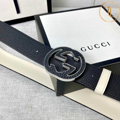 Thắt lưng Gucci nam 2 mặt màu trắng đen mặt khóa nhiều màu hàng hiệu siêu cấp GC 209 7 that lung gucci nam (2)