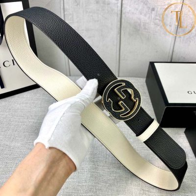 Thắt lưng Gucci nam 2 mặt màu trắng đen mặt khóa nhiều màu hàng hiệu siêu cấp GC 209 9 that lung gucci nam (4)