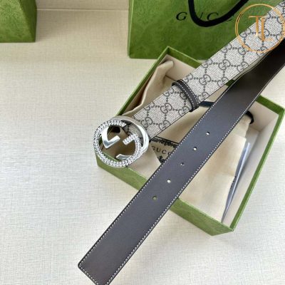 Thắt lưng Gucci nam màu ghi đen hàng hiệu siêu cấp like auth mặt khóa nhiều màu GC 266 10 that lung gucci nam (5)