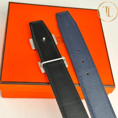 Thắt lưng Hermes màu tím than hàng hiệu like auth mặt khóa H bạc HM 171 10 that lung hermes (5)