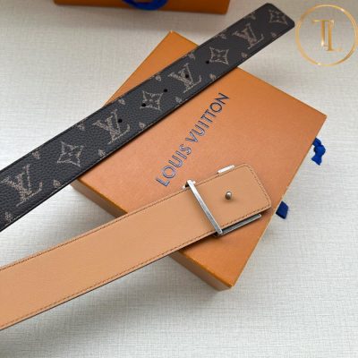 Thắt lưng Louis Vuitton màu nâu họa tiết mặt nhiều màu hàng hiệu like auth LVD 77 11 that lung nam lv (4)