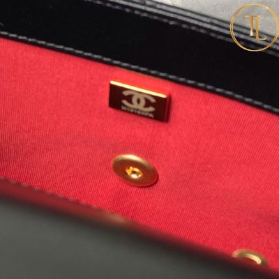 Túi xách đeo chéo Chanel nữ màu đen logo vàng hàng hiệu siêu cấp CN71 9 tui chanel (4)