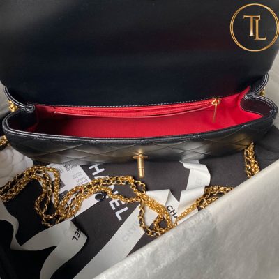 Túi xách đeo chéo Chanel nữ màu đen logo vàng hàng hiệu siêu cấp CN71 8 tui chanel (5)