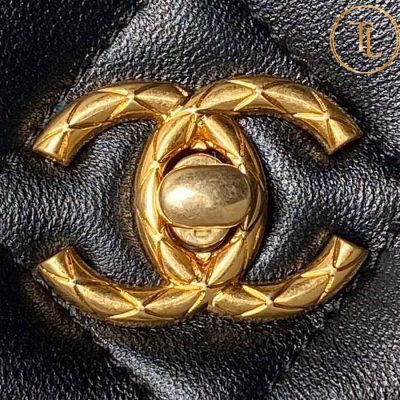 Túi xách đeo chéo Chanel nữ màu đen logo vàng hàng hiệu siêu cấp CN71 7 tui chanel (7)