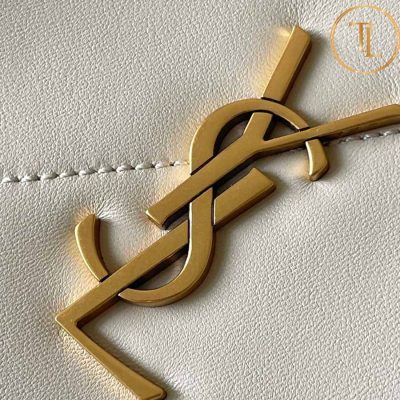 Túi đeo chéo YSL nữ hàng hiệu cận chính hãng màu trắng kem logo vàng YSL 045 7 tui deo cheo ysl (2)