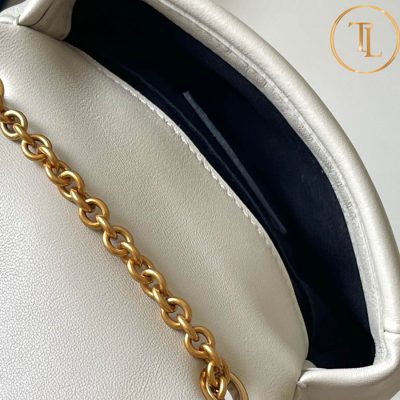 Túi đeo chéo YSL nữ hàng hiệu cận chính hãng màu trắng kem logo vàng YSL 045 8 tui deo cheo ysl (3)