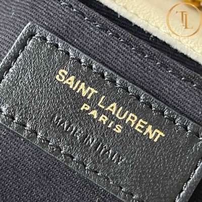 Túi đeo chéo YSL nữ hàng hiệu cận chính hãng màu trắng kem logo vàng YSL 045 9 tui deo cheo ysl (5)