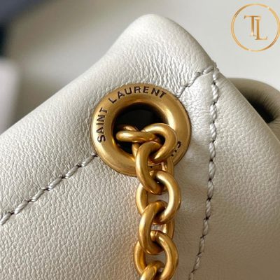Túi đeo chéo YSL nữ hàng hiệu cận chính hãng màu trắng kem logo vàng YSL 045 10 tui deo cheo ysl (7)
