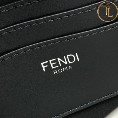 Túi xách đeo chéo Fendi nữ hàng hiệu siêu cấp màu đen khóa bạc FD08 8 tui fendi (4)