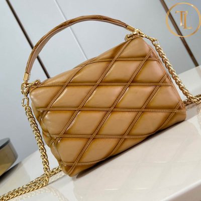 Túi xách đeo chéo Louis Vuitton màu nâu logo vàng hàng hiệu like auth LV19 11 tui lv (9)