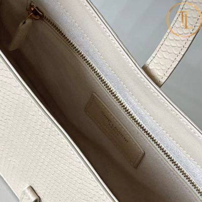 Túi xách kẹp nách nữ YSL hàng hiệu like auth màu be da rắn logo vàng YSL 035 8 tui prada (8)