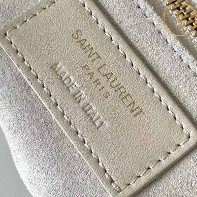 Túi xách kẹp nách nữ YSL hàng hiệu like auth màu be da rắn logo vàng YSL 035 9 tui prada (9)