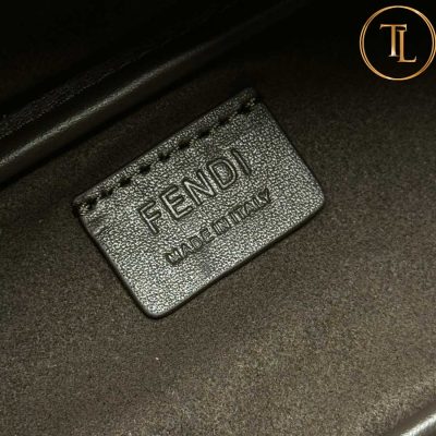 Túi xách đeo chéo Fendi nữ màu xanh rêu đen logo đen hàng hiệu like auth FD05 8 tui xach fendi (3)