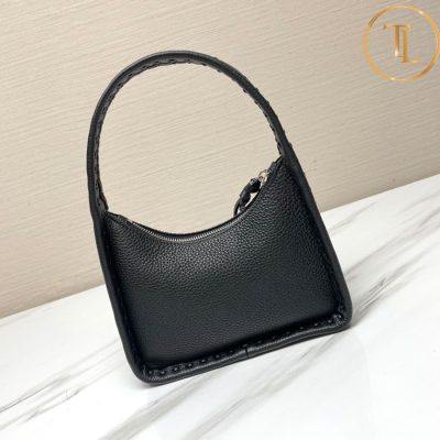 Túi xách Fendi nữ hàng hiệu siêu cấp màu đen da sần cao cấp FD28 11 tui xach fendi (6)