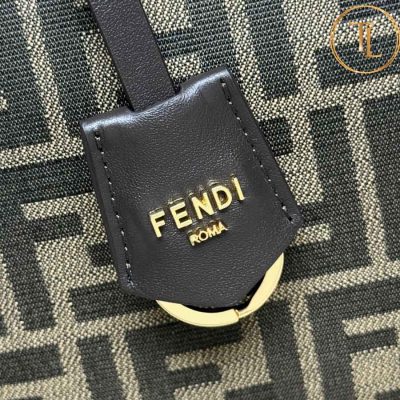 Túi xách đeo chéo Fendi màu xanh rêu phối đen hàng hiệu siêu cấp FD01 9 tui xach fendi (9)