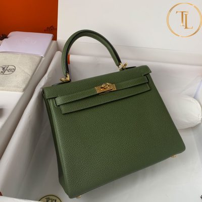 Túi xách đeo chéo Hermes Kelly màu xanh khóa vàng size 25 hàng hiệu Like Auth HM26 11 tui xach hermes (3)
