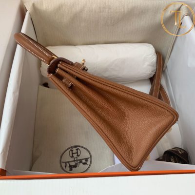 Túi xách đeo chéo Hermes Kelly màu nâu khóa vàng size 25 hàng hiệu Like Auth HM19 8 tui xach hermes (3)