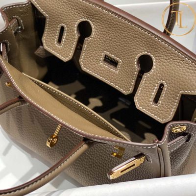 Túi xách đeo chéo Hermes Birkin màu ghi nâu size 20 hàng hiệu Like Auth HM06 9 tui xach hermes (7)
