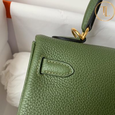 Túi xách đeo chéo Hermes Kelly màu xanh khóa vàng size 25 hàng hiệu Like Auth HM26 9 tui xach hermes (7)