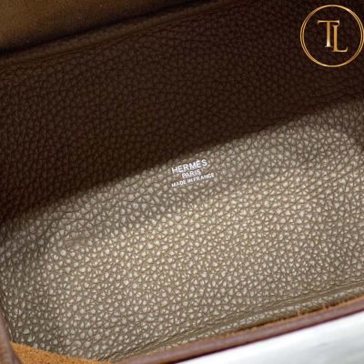 Túi xách Hermes phối màu nâu size 18 hàng hiệu Like Auth HM14 8 tui xach hermes (9)
