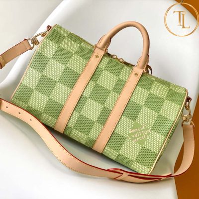 Túi xách đeo chéo Louis Vuitton hàng hiệu màu xanh lá caro LV06 11 tui xach lv (3)