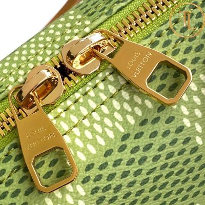 Túi xách đeo chéo Louis Vuitton hàng hiệu màu xanh lá caro LV06 9 tui xach lv (7)