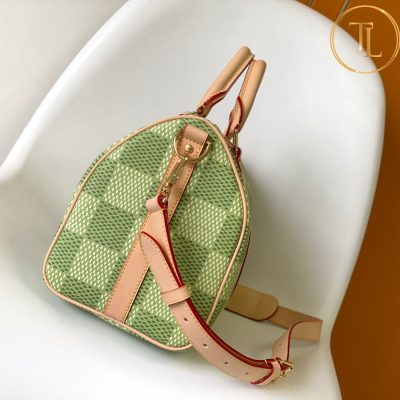 Túi xách đeo chéo Louis Vuitton hàng hiệu màu xanh lá caro LV06 10 tui xach lv (9)