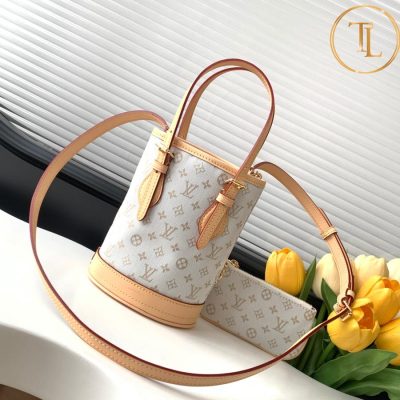 Túi xách đeo chéo Louis Vuitton màu be họa tiết hàng hiệu like auth LV26 10 tui xach nu lv (3)