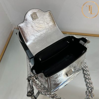 Túi xách đeo chéo Versace nữ màu bạc size 20 hàng hiệu like auth VS05 7 tui xach versace (2)