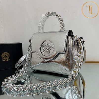 Túi xách đeo chéo Versace nữ màu bạc size 20 hàng hiệu like auth VS05 10 tui xach versace (8)